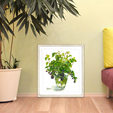 Load image into Gallery viewer, Fujico Framed Print, Flower Art Print, Digital Poster, Exhibition Poster, Wall Art Decor, Flower Print, Watercolor, C-2, M | prt-02