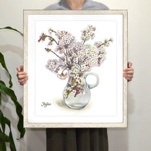 Load image into Gallery viewer, Fujico Framed Print, Flower Art Print, Digital Poster, Exhibition Poster, Wall Art Decor, Flower Print, Watercolor, N-36, M | prt-09
