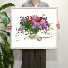 Load image into Gallery viewer, Fujico Framed Print, Flower Art Print, Digital Poster, Exhibition Poster, Wall Art Decor, Flower Print, Watercolor, T-23, M | prt-11