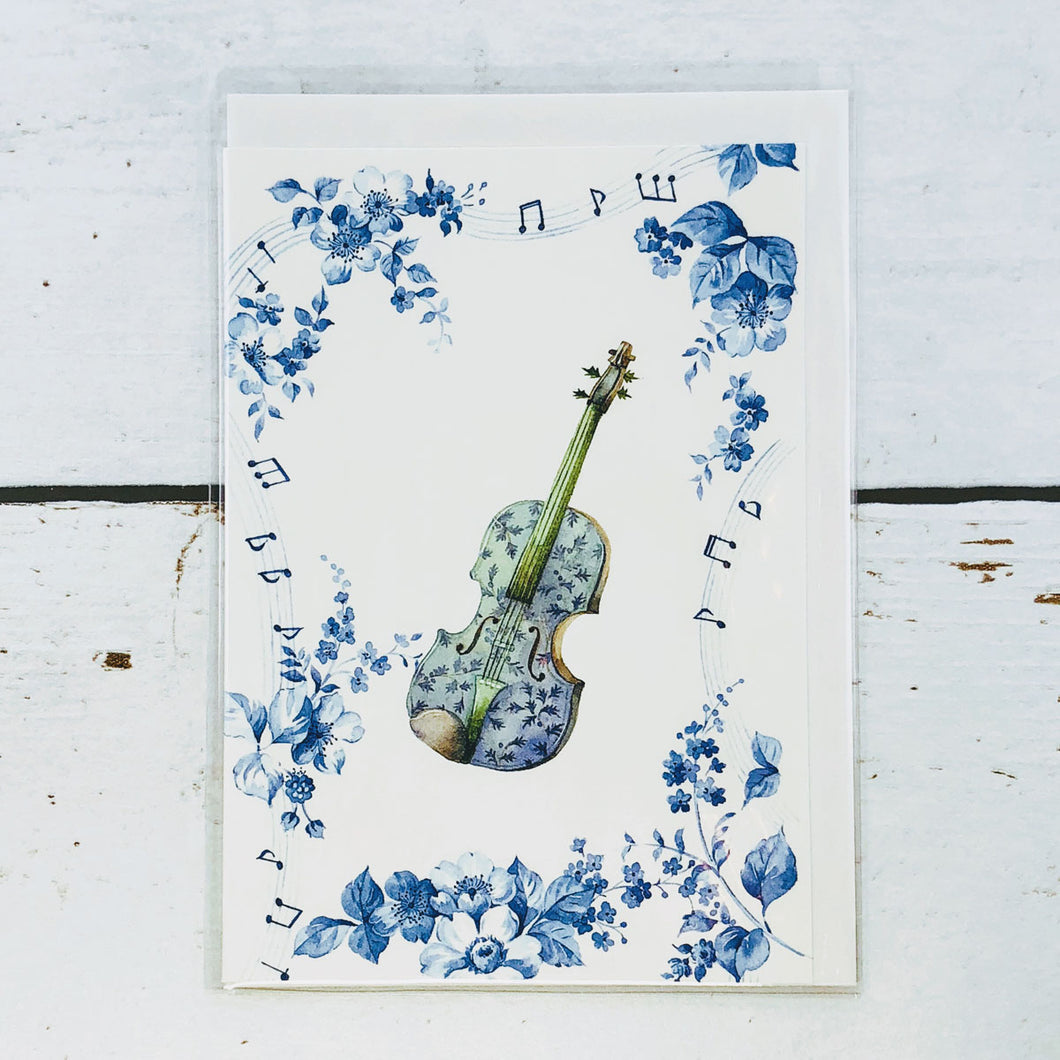 Greeting Card MultiPurpose Blue Music | cd-323