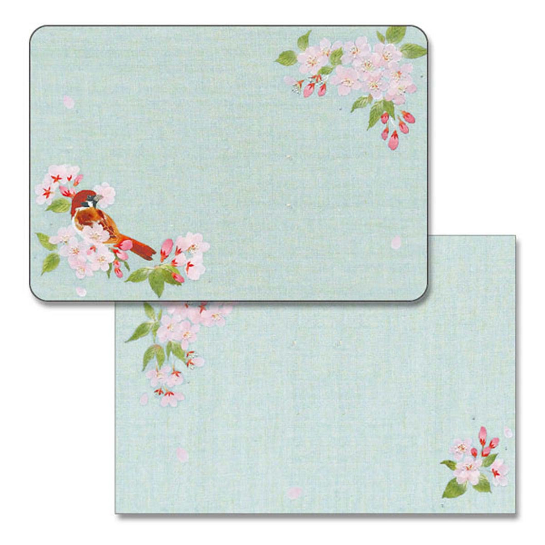 Note Cards and Envelopes Set Sakura and The Sparrow | mls-080