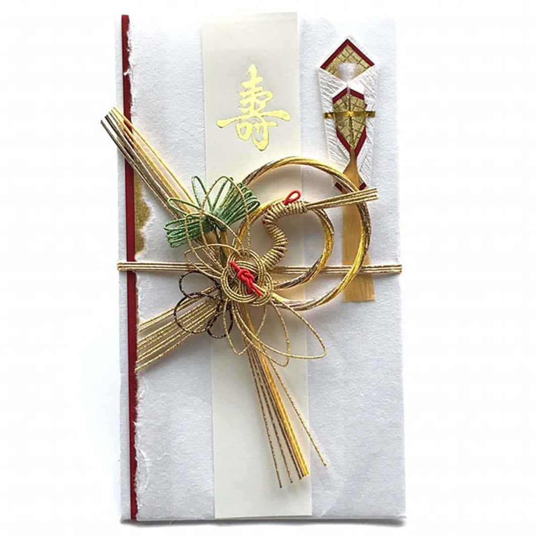 Shugi-bukuro Japanese Traditional Money Envelope Kotobuki Handmade (Gold Crane) | sg-090