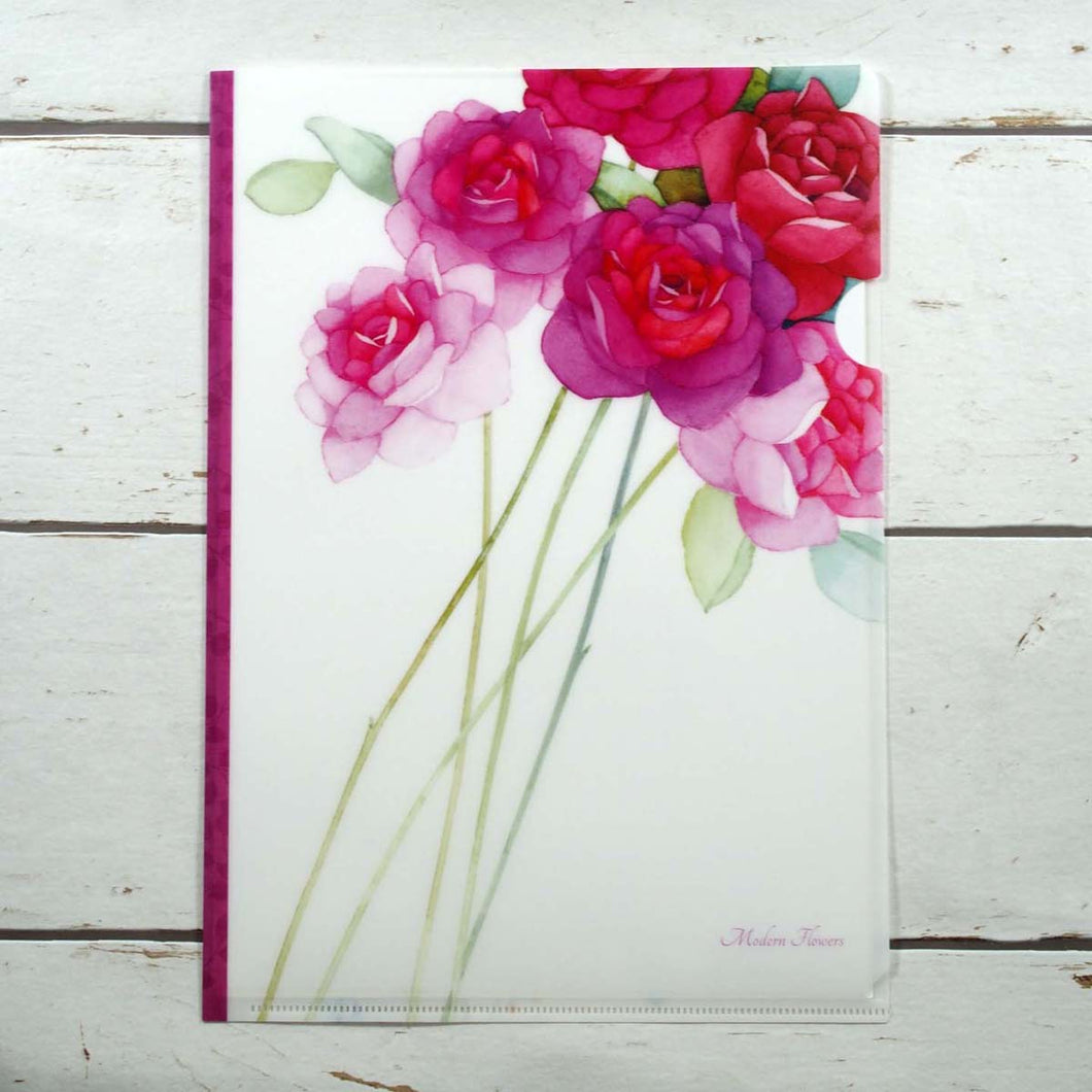 Clear Folder A4 Purple Rose | cf-057