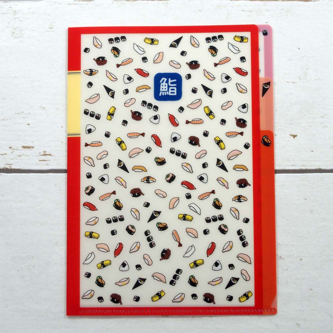 Clear Folder A5 Sushi Illustration | cf-074