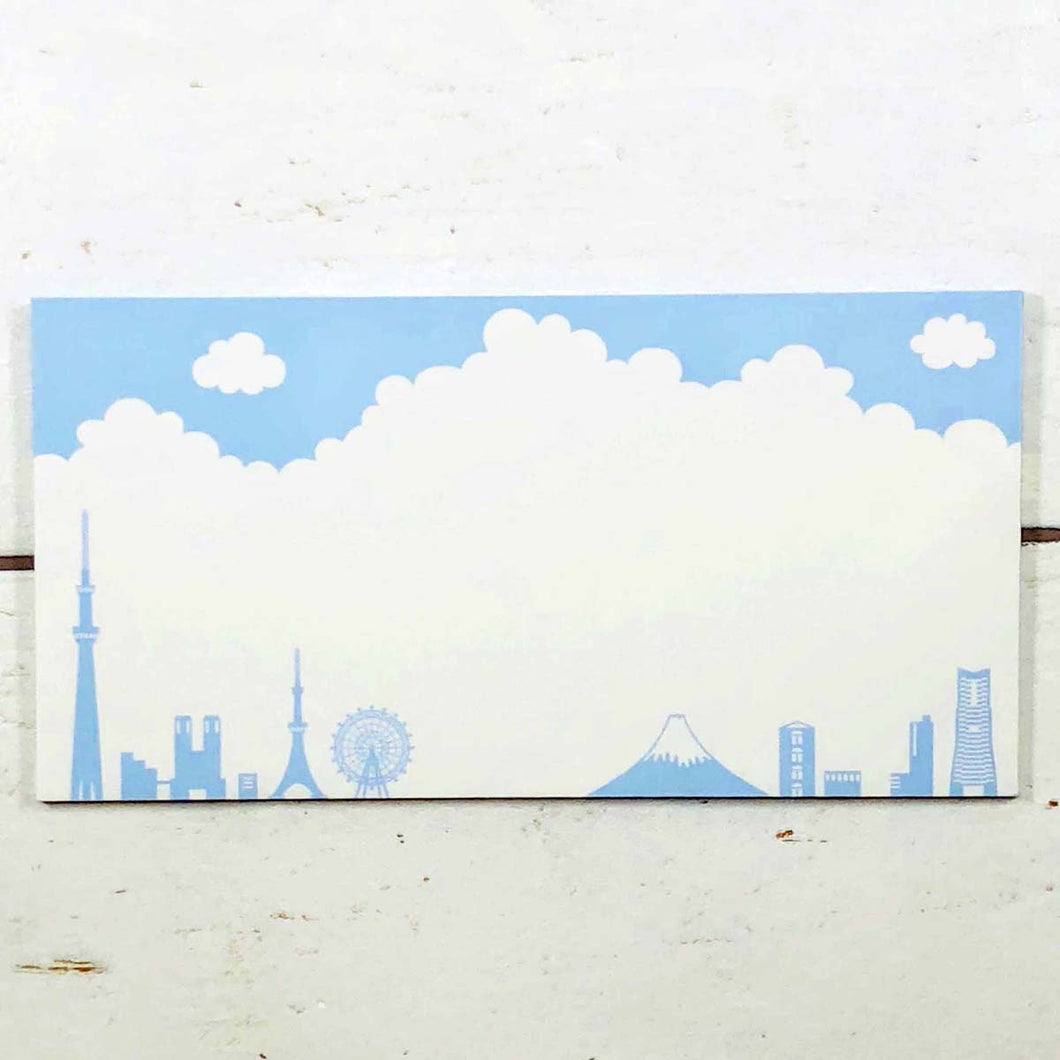 Envelope News of Sky Blue - Clouds and Tokyo Silhouette | ev-482