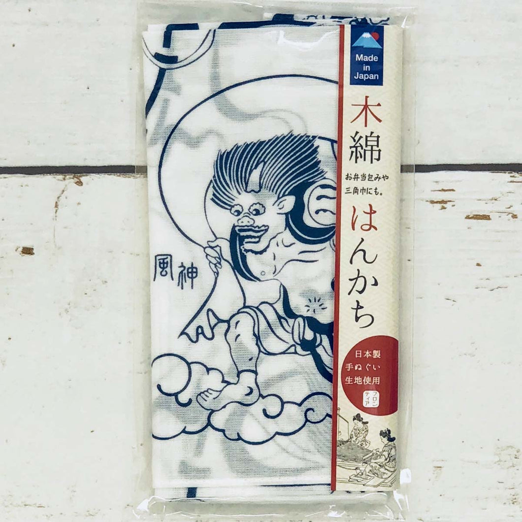 Cotton Handkerchief Fujin Raijin | hkc-009