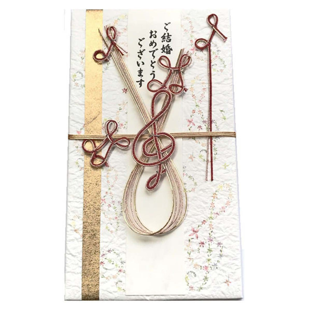 Shugi-bukuro Japanese Traditional Money Envelope Fir Paper-Like Treble Clef (Kotobuki) | sg-105