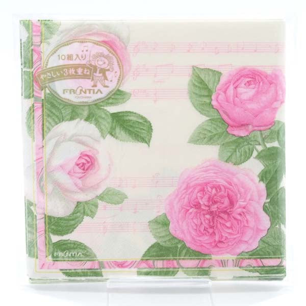 Paper Napkin Notes and Pink Rose | pnk-008