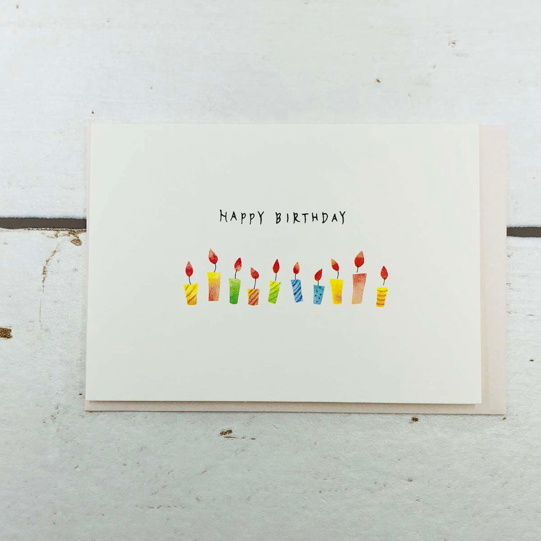 Mini Greeting Card Birthday Candles | Mc-047