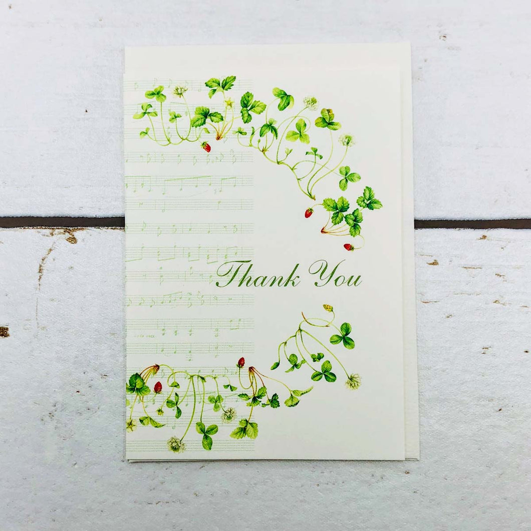 Mini Greeting Card Thank You Strawberry | Mc-053