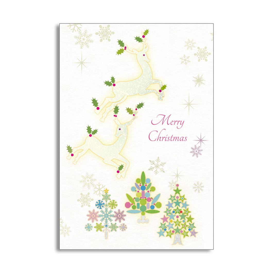 Greeting Card Christmas Card Photo Folder Reindeer | jxcd-099