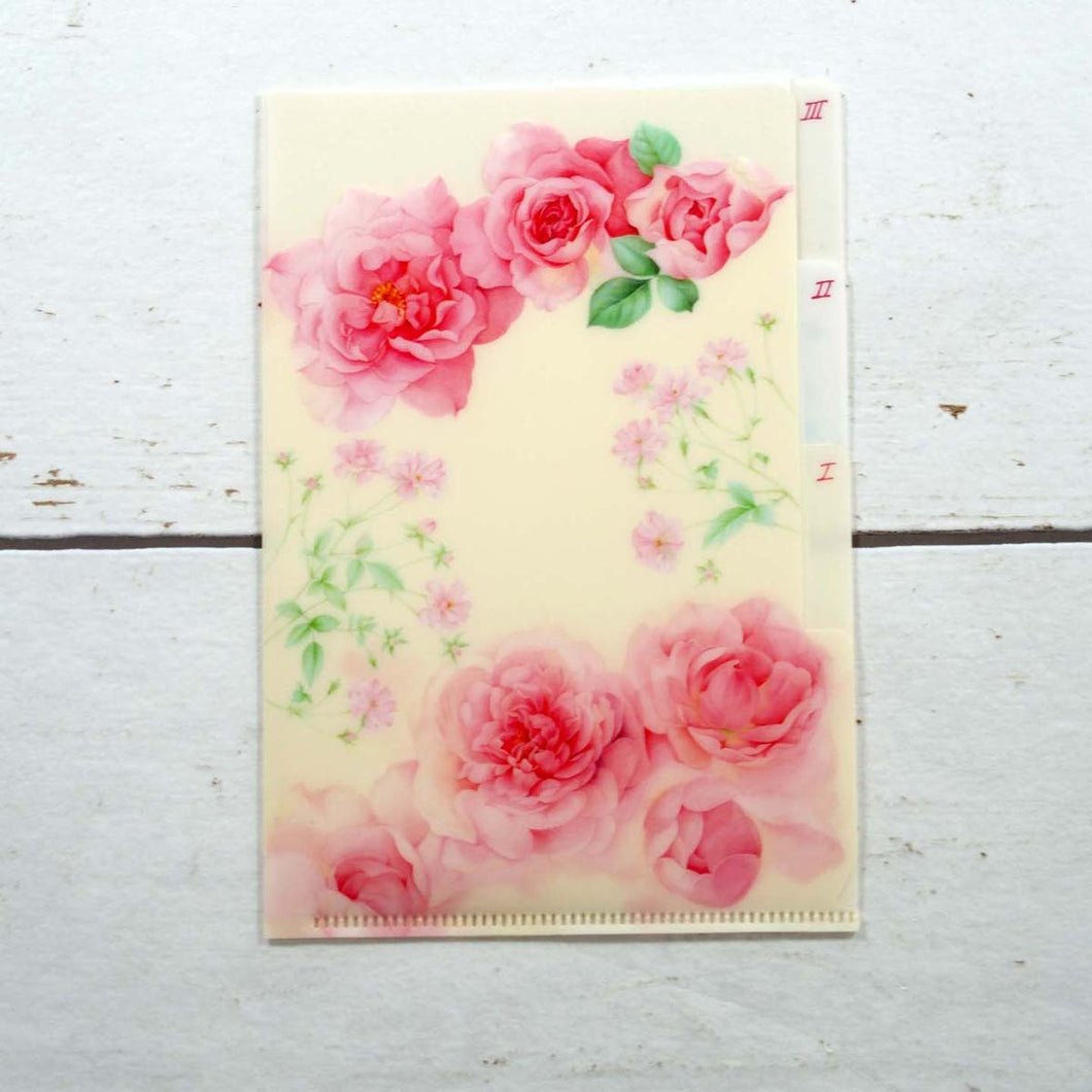 Clear Folder A6 Pink Rose | cf-019