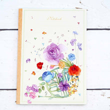 Load image into Gallery viewer, Notebook A5 Horn Flower &amp; Music | cho-030
