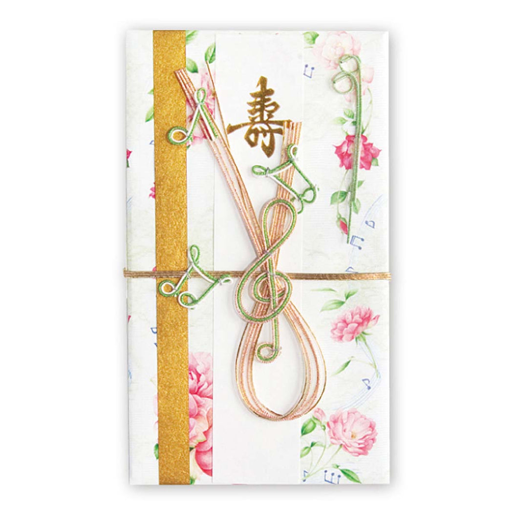 Shugi-bukuro Japanese Traditional Money Envelope Fir Paper-Style Lace Rose (Kotobuki) | sg-106