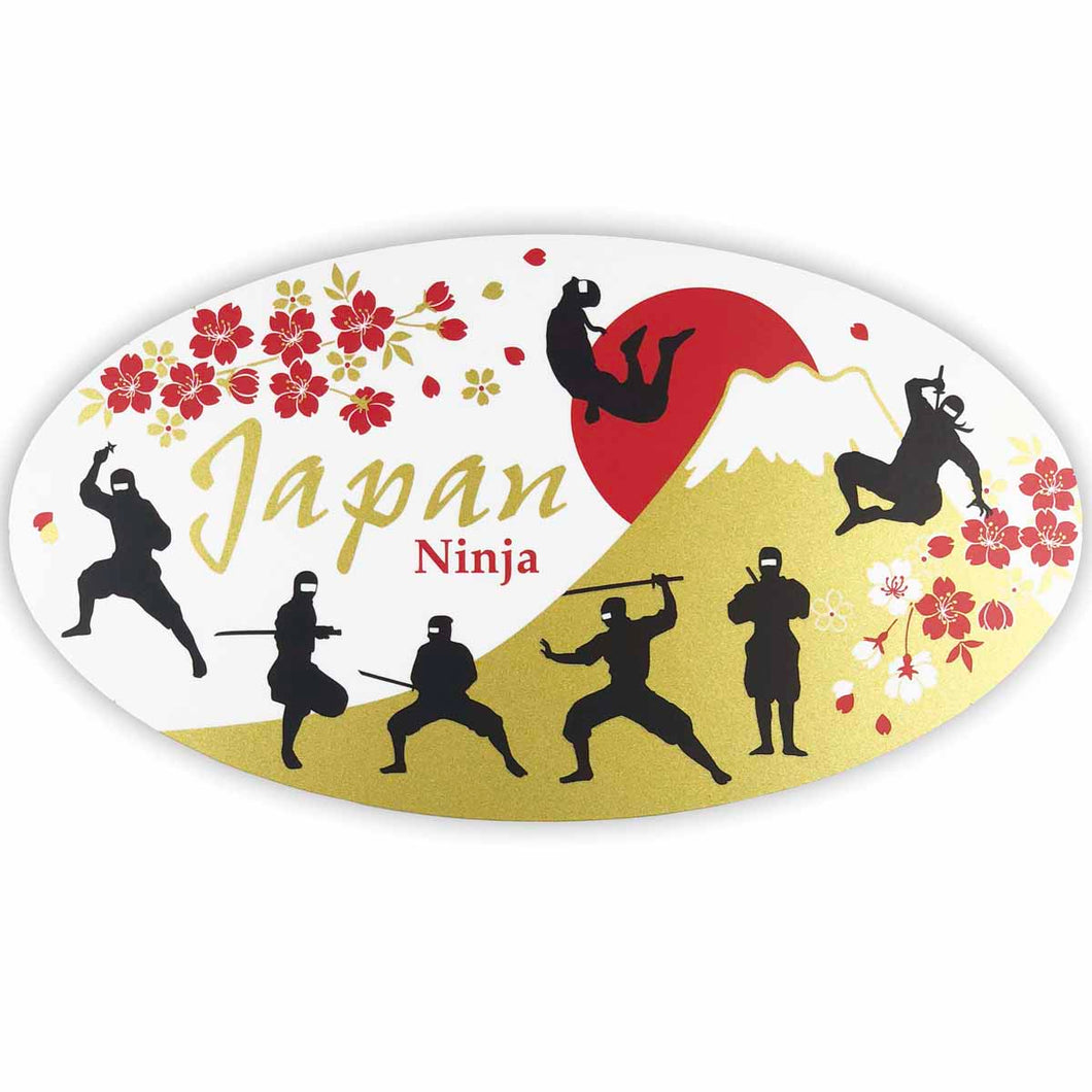 Sticker Silk Prints Ninja and Sakura and Fuji | sl-185
