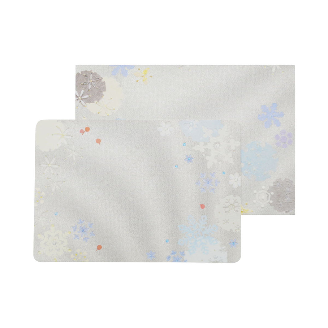 Note Cards and Envelopes Set Snow Flakes | mls-107