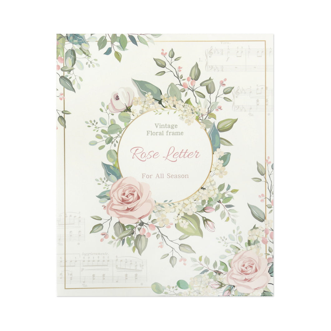 Stationery Paper Pad Rose Letter | pd-545