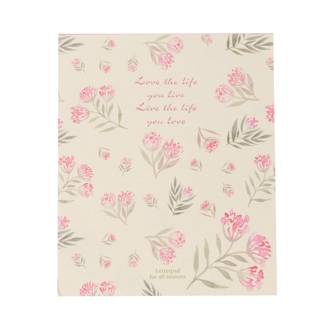Stationery Paper Pad Pink floret | pd-581