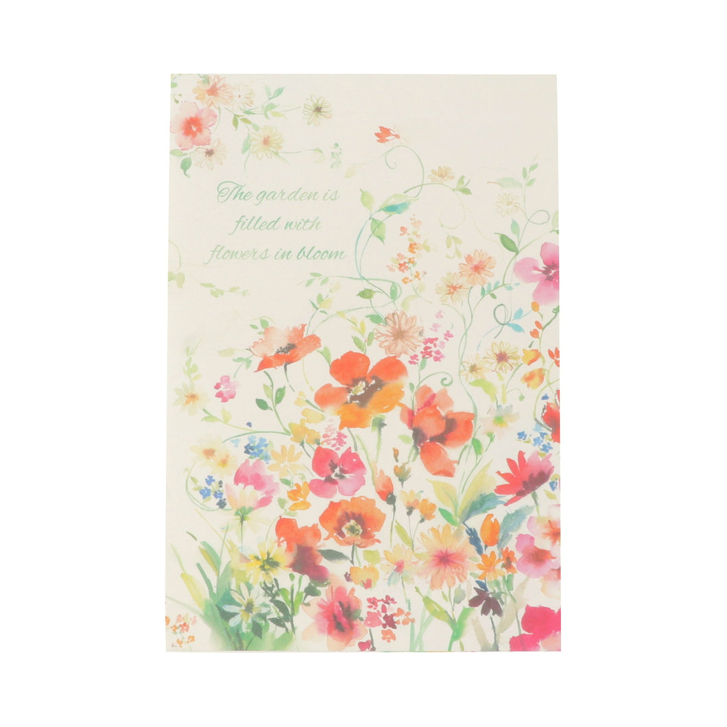 Postcard Pad blooming garden | hgs-411