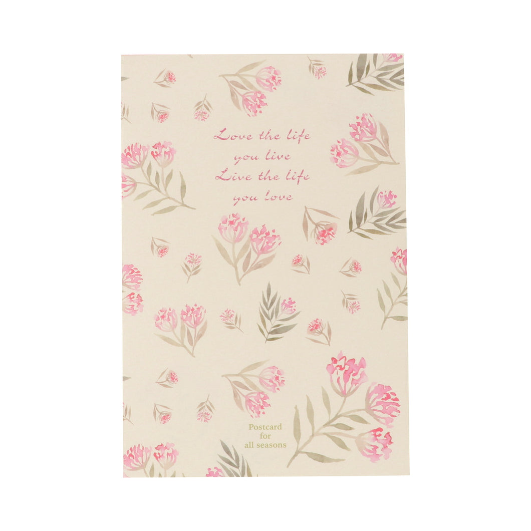 Postcard Pad Pink floret | hgs-412