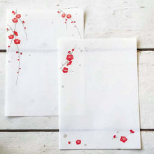 Load image into Gallery viewer, Stationery Paper Pad Language of Flowers Red Plum | pd-443
