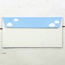Load image into Gallery viewer, Envelope News of Sky Blue - Clouds and Tokyo Silhouette | ev-482
