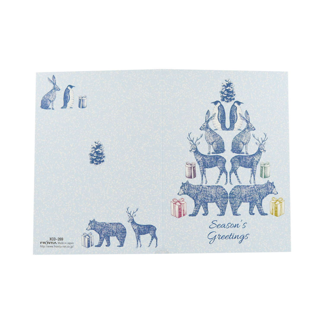 Greeting Card Christmas Card Classic Wildlife Tree | xcd-269