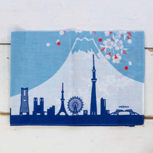 Load image into Gallery viewer, Cotton Handkerchief Fuji and Sakura | hkc-006
