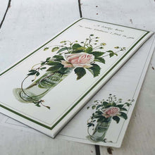 Load image into Gallery viewer, Stationery Paper Pad Fujico Hashimoto Series Rose and Potentilla Hebiichigo | pd-110
