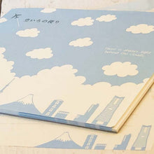 Load image into Gallery viewer, Stationery Paper Pad News of Sky Blue - Clouds and Tokyo Silhouette | pd-482
