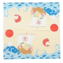 Load image into Gallery viewer, Paper Napkins Big Catch Flag Mt.Fuji and The Treasure Ship | pnk-040
