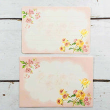 Load image into Gallery viewer, Note Cards and Envelopes Set Pink Yellow Rose | mls-004
