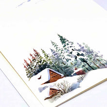 Load image into Gallery viewer, Greeting Card Christmas Card Classic Mountain Hut | xcd-258
