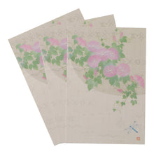 Load image into Gallery viewer, Seasons Postcard Mid-summer Greeting Morning Glory Pink 3 Sheets | npc-260
