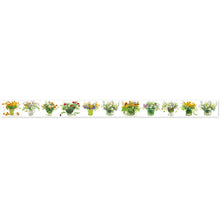 Load image into Gallery viewer, Masking Tape Fujico Flowers in Vase White and Gold | msk-003
