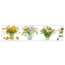 Load image into Gallery viewer, Masking Tape Fujico Flowers in Vase White and Gold | msk-003

