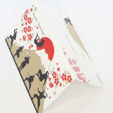 Load image into Gallery viewer, Greeting Card Christmas Card Silk Print Ninja and Mt.Fuji | jxcd-120
